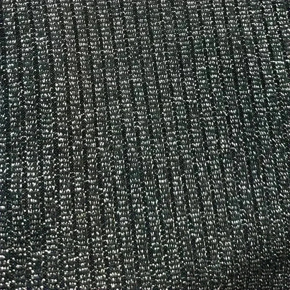 AMERICAN EAGLE STRETCHY BLACK AND SILVER SPARKLE TANK TOP - Picture 3 of 4